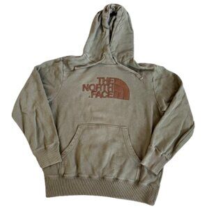 Vintage North Face Big Logo Green Hoodie Sweater